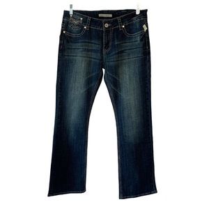 NWT STETSON Hollywood Rhinestone Mid-Rise Bootcut Jeans Size 12